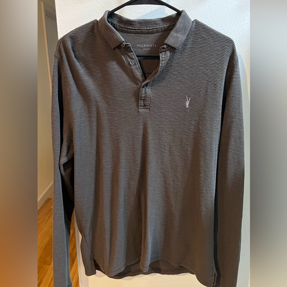 All Saints waffle knit long sleeve